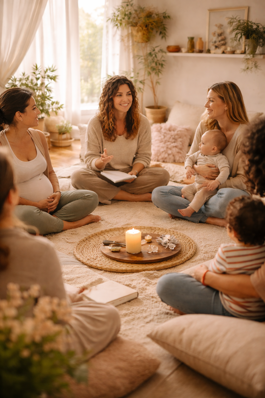 Grupos (gestantes, crianza, apoyo en maternidad)